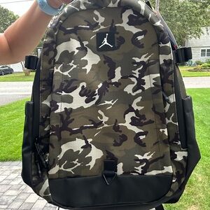 Jordan Black and Brown Camouflage Backpack